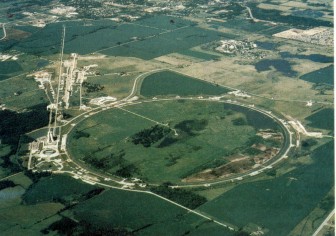 Vista aerea de las instalaciones del Tevatr�n en el Fermilab